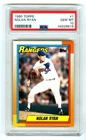 NOLAN RYAN~TEXAS RANGERS~1990 TOPPS PSA-10 GEM-MT GRADED MLB CARD #1 (NEW CASE)