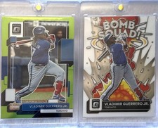 2022 Vladimir Guerrero Jr MLB Optic Inserts Green Optic & Bomb Squad Optic Mint