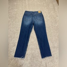 Hollister womens ultra high rise mom jeans sz 11R 30x27 blue jeans stretch denim