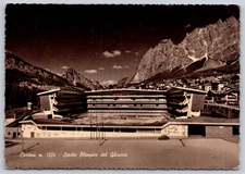 Postcard Cortina m 1224 stadio Olimpico del Ghiaccia Italy