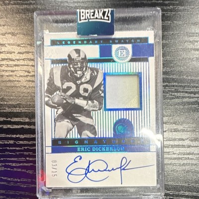 Panini Encased Legendary Swatch Signatures Eric Dickerson /15 Auto Patch