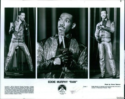 1987 Actor Eddie Murphy Raw Racuous Live Convert Paramount Pictures Photo 8x10