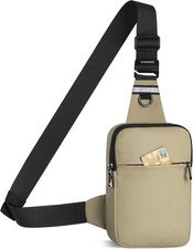 Mini Sling Bag Small Crossbody Bag With RFID Blocking For Women  Men Khaki