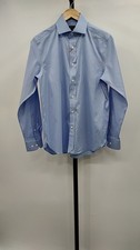 Quince Women Organic Cotton Oxford Non-Iron Dress Shirt Pale Blue Sleeved Top S