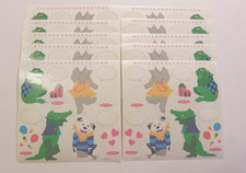Mrs. Grossman's Lot of 10 Sheets Animal Expressions 1992 Vintage Stickers 6x6
