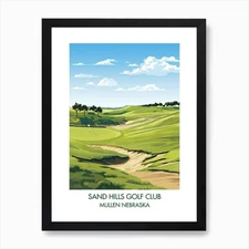 Sand Hills Golf Club   Mullen Nebra Framed Wall Art Poster Canvas Print Picture