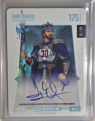 2026 Bo Jackson Battle Arena Ice KING HENRIK # HLA-6 Henrik Lundquist Auto /50