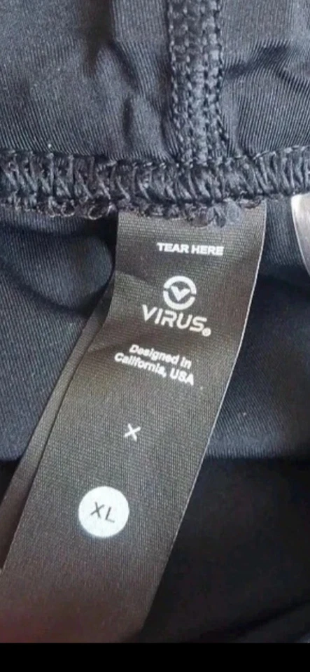 VIRUS Compression Pants Leggings XL Men’s Black Jogger UV protection - Image 3 of 3