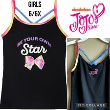 JoJo Siwa Girls Tank Top Be Your Own Star Freestyle by Danskin Black Size S 6/6X