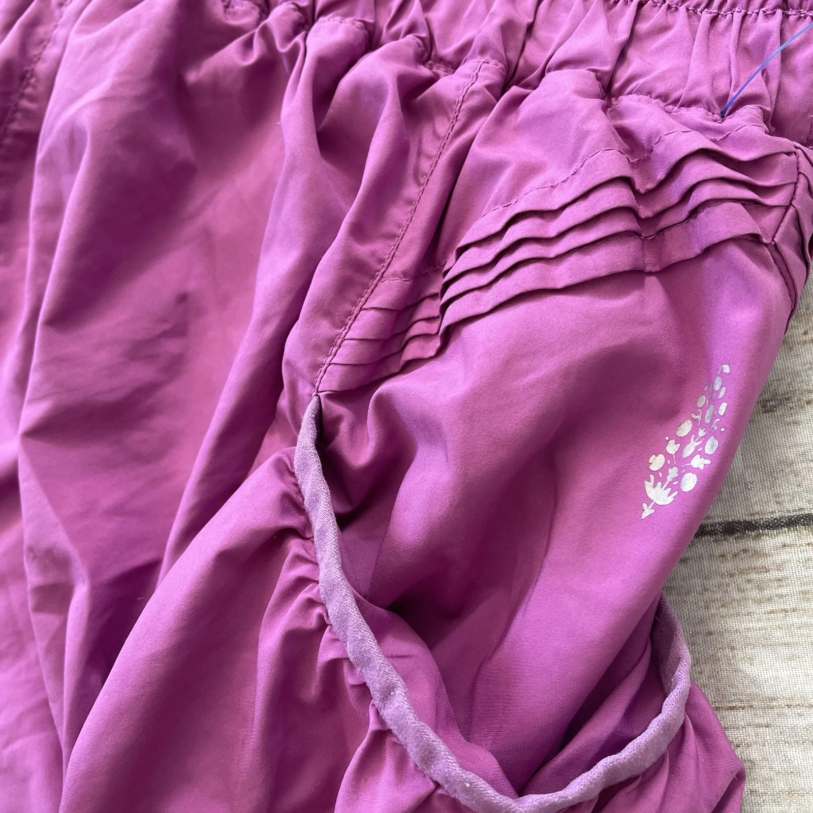 free-people-movement ruffle sides running shorts