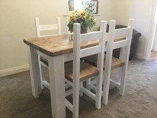 Rustic, Farmhouse, Dining Table And 4 Chairs