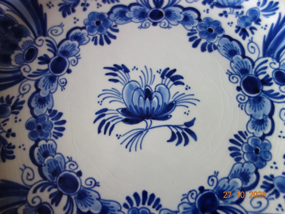 ANCIENNE ASSIETTE DELFT NUMEROTEE ET SIGNEE - Photo 3/4