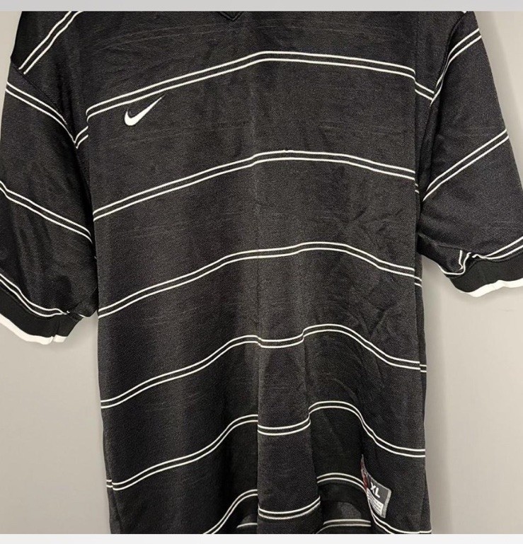 Nike Striped Vintage jersey black white Mens Adult XL soccer XL Kit Template