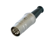 REAN NYS322-U 5-Pin 180deg DIN Cable Connector, Male, Nickel / Silver, Bulk