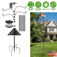Squirrel Proof Bird Feeder Pole Rack Garden Bird House Pole Bird Holder Station
