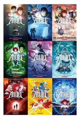   Amulet Graphic Novel Set by Kazu Kibuishi, 9 Books Collection