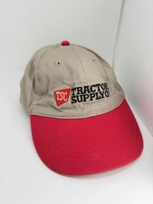 Tractor Supply Co Beige Red Ball Cap Hat Adjustable