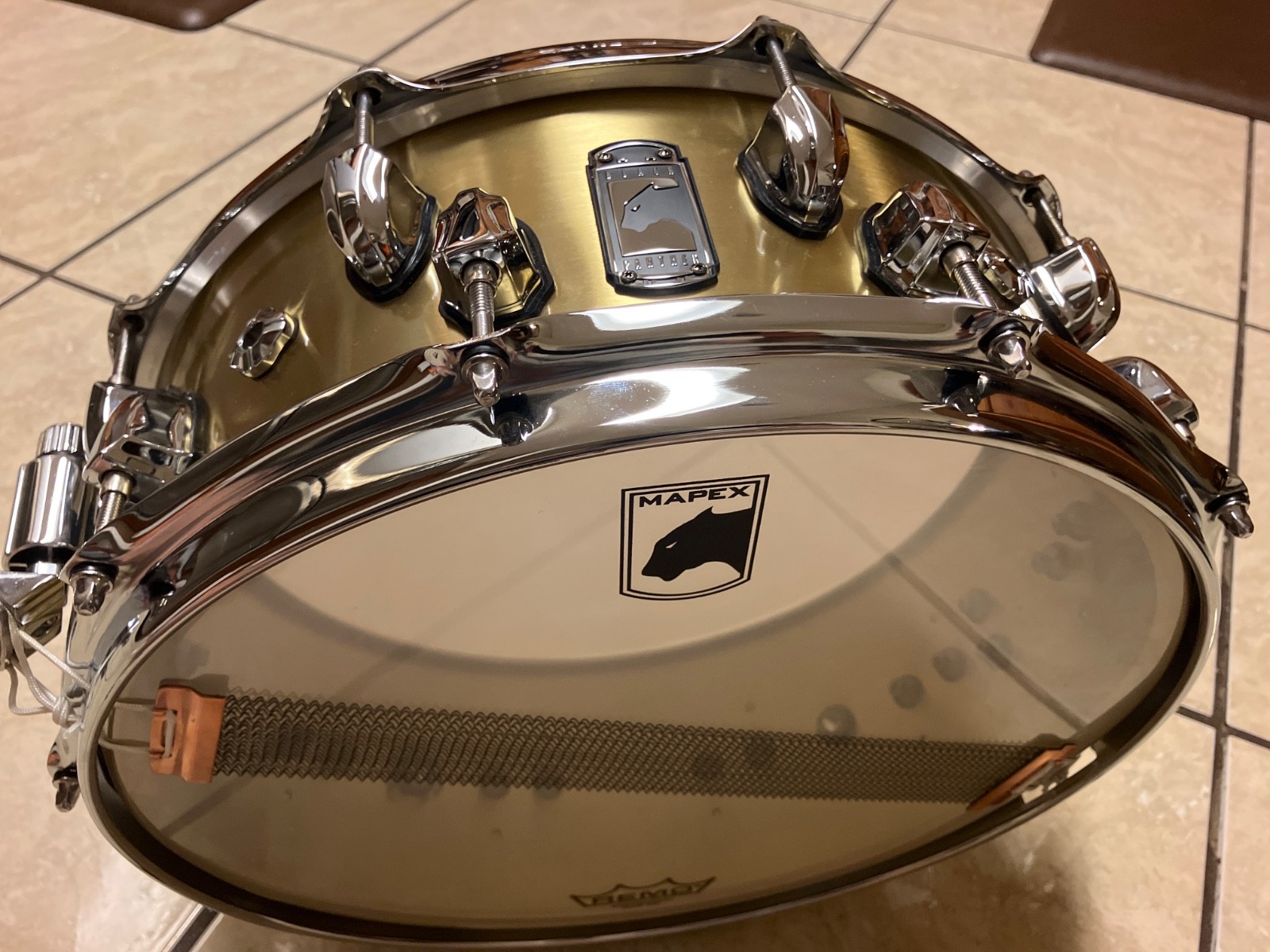 Mapex Black Panther Metallion Brass Snare Drum - 14" x 5.5" - Brass