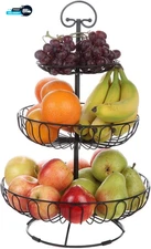 Wire Fruit and Vegetable Holder, 3-Tiered Fruit Basket, Kitchen Accessories