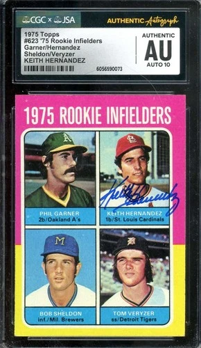 Keith Hernandez Gem Mint 10 JSA CGC Coa Signed 1975 Topps Rookie Autograph