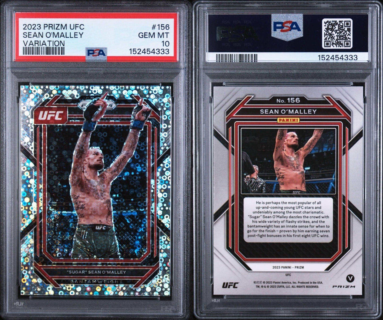 2023 Panini Prizm UFC - Undercard VARIATION “SUGAR” SEAN OMALLEY PSA 10 (CHAMP) view 3