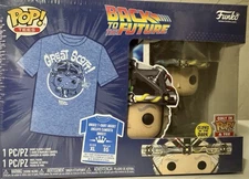 Funko Pop Tees - Back To The Future - Glow In The Dark Doc Brown - Size XL  New