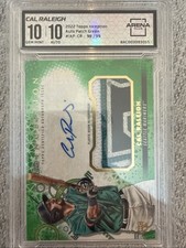 2022 Topps Inception - Autograph Patch Cal Raleigh Green /99 (AU, MEM, RC)