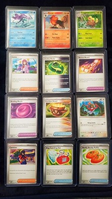 12pc Pokemon Prismatic Evolutions MISCUT ERROR LOT Square Corner, Dot, Connected