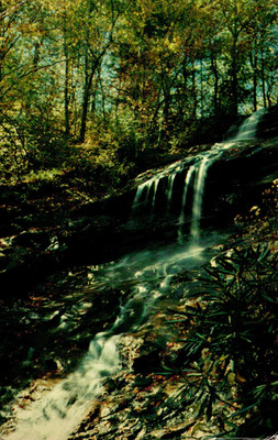 Postcard The Cascades Blue Ridge Parkway North Carolina Posted 1957 L2