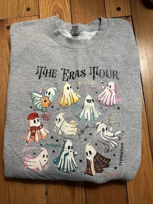 Women s Taylor Swift Inspired Halloween Ghost Eras Tour Sweatshirt Size Medium