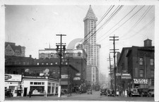 Seattle Washington Downtown & Street Scene RPPC Photo Postcard COPY
