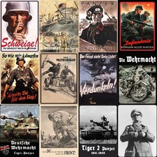 Blechschild 20x30 cm gew&ouml;lbt Deutsches Kaiser Reich Historisch Panzer Kfz