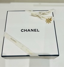 CHANEL Gift Box with Christmas Limited Edition Keychain Ribbon 