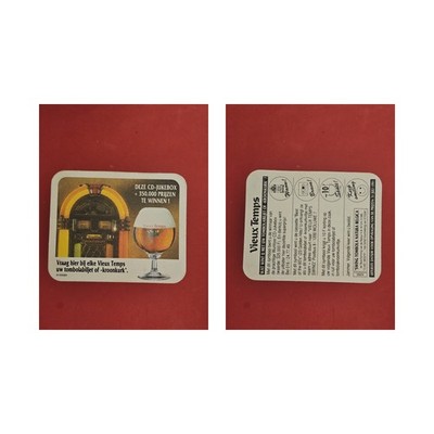 Vieux Temps CD Jukebox Brewery Beer Mat Beer