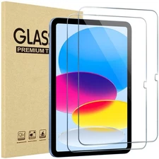 2-Pack Tempered Glass Screen Protector For iPad 10 10th Generation 10.9" 2022 HD