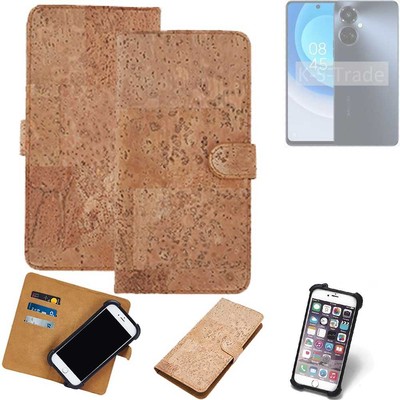 FÜR Tecno Camon 19 Pro HÜLLE TASCHE KORK CORK ETTUI SCHUTZ COVER