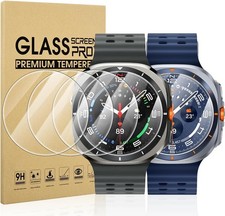4-Pack Tempered Glass Screen Protector for Samsung Galaxy Watch Ultra 47mm