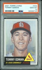 2021 Topps Living Set # 434 TOMMY EDMAN St. Louis Cardinals GEM MINT PSA 10