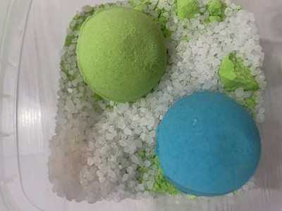 Sensorische bunte Badebombe Sand Sprudelschaum Geschenk Kinder Erwachsene 