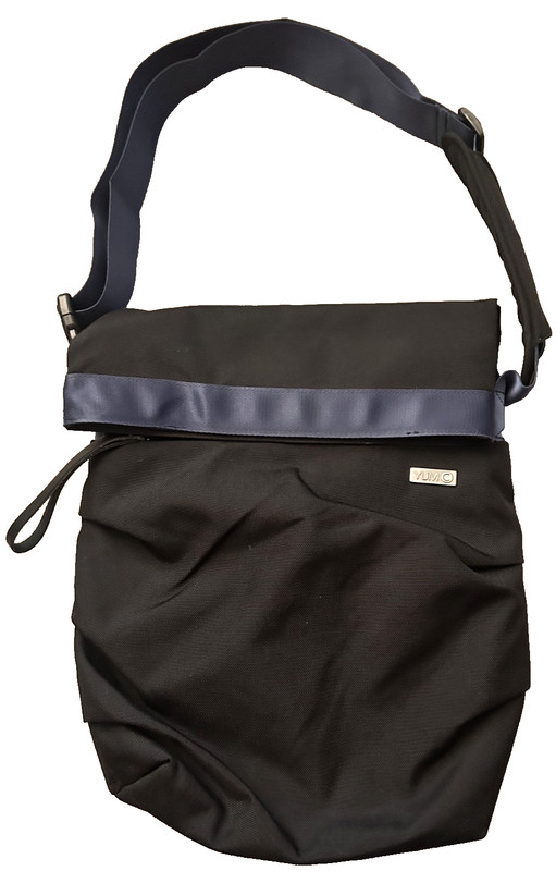 Y.U.M.C. Vertical Front Flap Messenger Bag With 13” Laptop Sleeve - Black