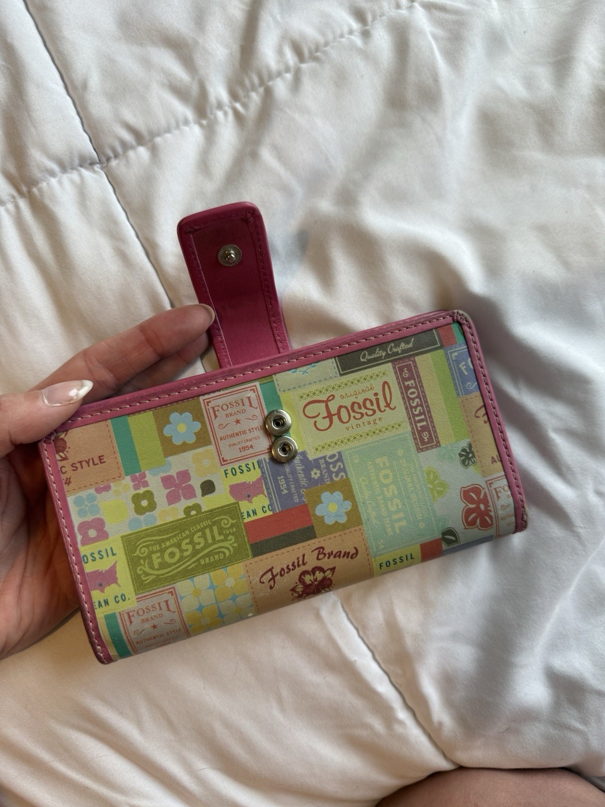 Fossil Women's Folding Wallet Patchwork Multicolo… - image 8