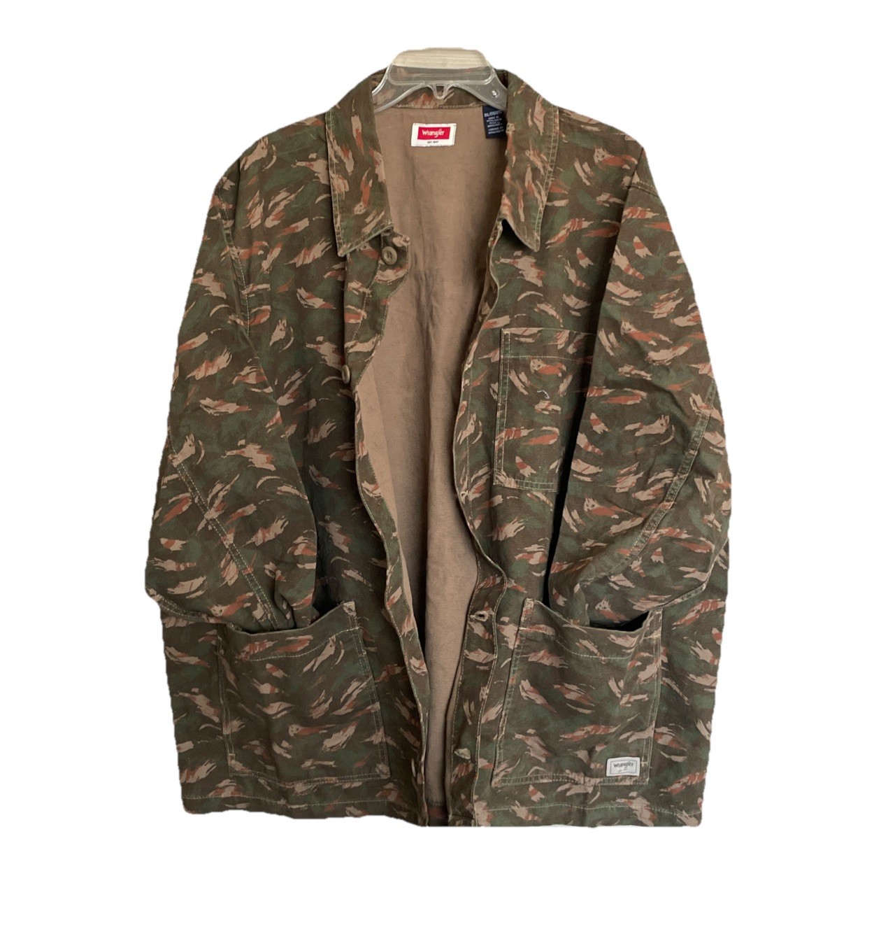 Wrangler Men's Utility Brushstroke large pockets Camo Oversh