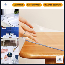 Heavy Duty 60x60 Inch Clear Vinyl Table Cover Protector - Waterproof PVC Mat