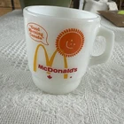 Vintage Fire-King McDonald’s “Good Morning Canada” Milk Glass Coffee Mug