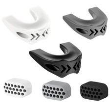 Jaw Trainer-Jawline Exerciser for Men  Women 3 Resistance white black grey