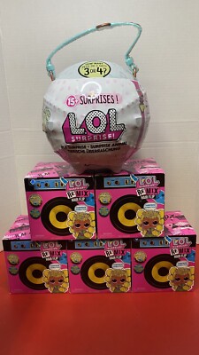 L.O.L　ビギーペット5体セット売り LOL Surprise Bundle Biggie Pets Blue Ball & 5 Remix Hair Flip