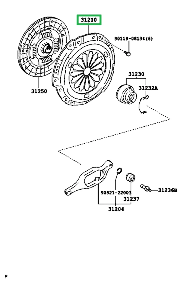 GENUINA CUBIERTA DE PLACA DE PRESIÓN EMBRAGUE TUNDRA TOYOTA TACOMA 05-15 OEM 31210-60280 Foto 4 de 4