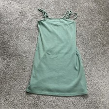 Wild Fable Camisole Bodycon Dress Womens Large Green Spaghetti Tie Sexy Casual