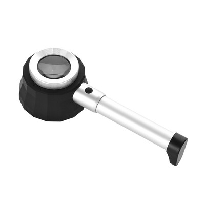 Hand Held 30X Magnifying Glass LED Light Magnifier Curio Jewelers Gemstone Loupe