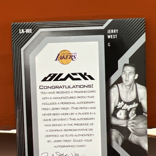 2007-08 Oberdeck schwarz Jerry West Auto On Lakers Aufnäher #'d 25 - Bild 7 von 7